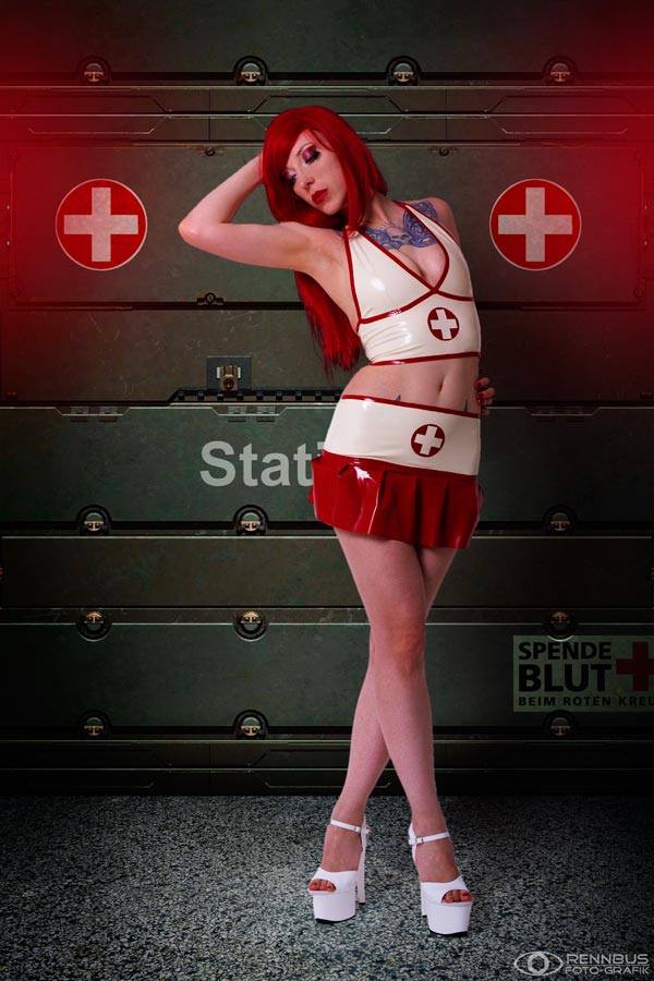 Latex Skirt Sexy Nurse